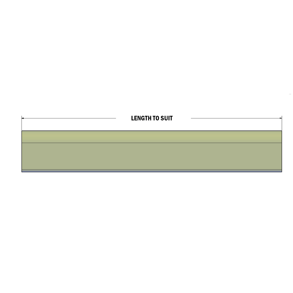 62-000-0 MODULAR SOLUTIONS EDGE COVER<br>EDGE PROTECTION PROFILE, CUT TO ANY LENGTH PRICE / METER SHOWN